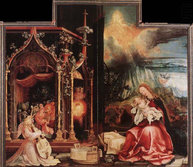 Matthias  Grunewald Concert of Angels and Nativity china oil painting image